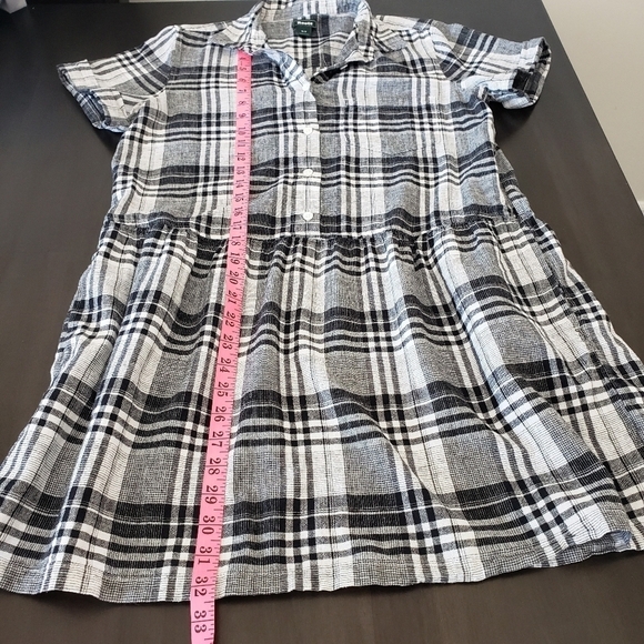 Roots Hartley Women's Plaid Short Sleeve Dress Size S - Picture 11 of 14